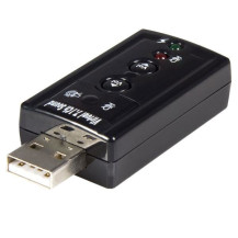 StarTech.com USB Audio Adapter 7.1 - USB su scheda sonora effetto sonoro virtuale 3D 7.1 - Carta suono con connettore USB (jack)