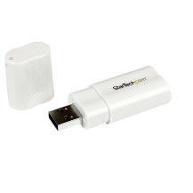 StarTech.com Adattatore audio per USB - Suonocarta USB in bianco - Carta suono con connettore USB (jack)