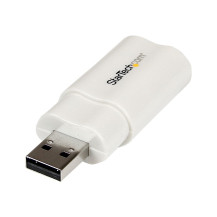 StarTech.com Adattatore audio per USB - Suonocarta USB in bianco - Carta suono con connettore USB (jack)