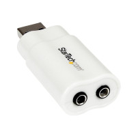 StarTech.com Adattatore audio per USB - Suonocarta USB in bianco - Carta suono con connettore USB (jack)