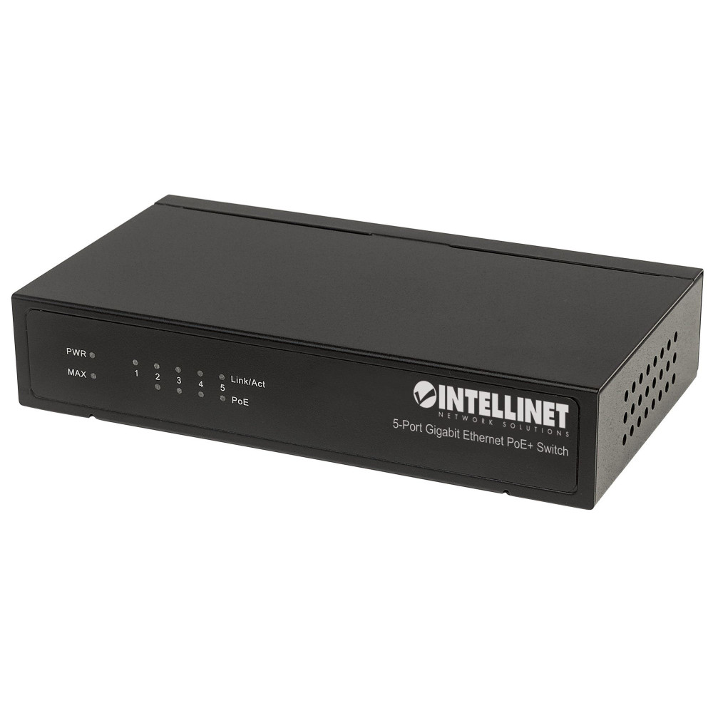 Intellinet 5-Switch Port Gigabit Ethernet PoE+, 4 porte PSE, IEEE 802.3at/af Power over Ethernet (PoE+/PoE)
