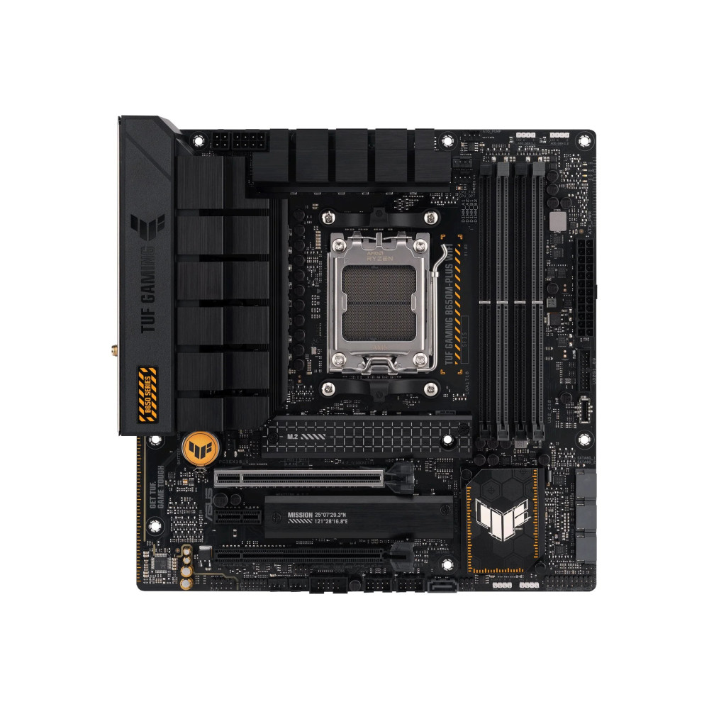 ASUS TUF Gaming B650M-Plus - Scheda madre - micro ATX - Socket AM5 - Chipset AMD B650 - USB-C 3.2 Gen 2x2, USB 3.1 Gen 2, USB 3.