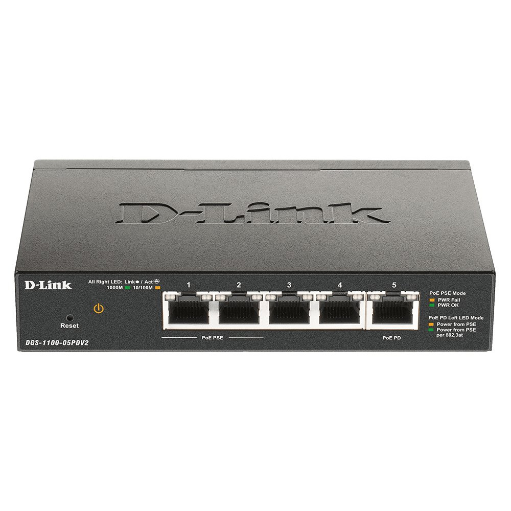 D-Link DGS 1100-05PDV2 - Switch - Intelligente - 5 x 10/100/1000 (2 PoE)
