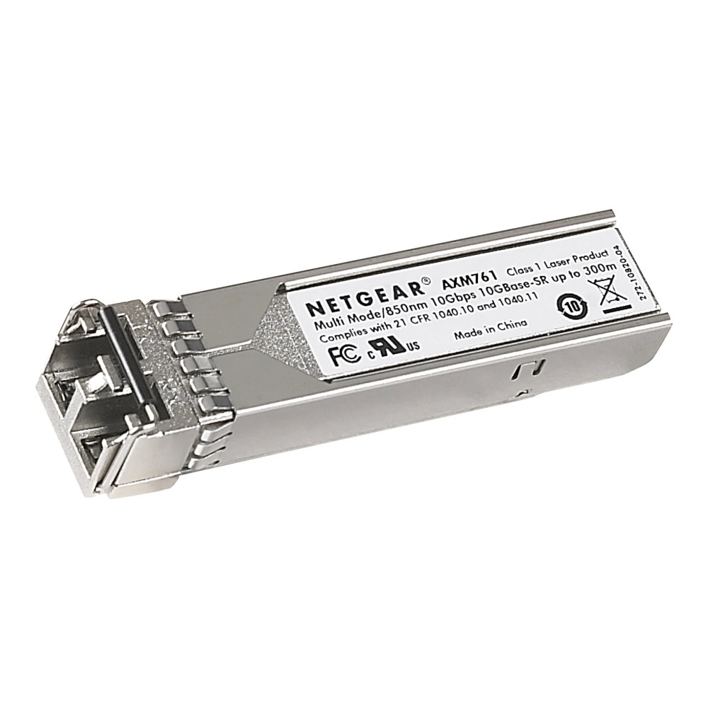 Netgear ProSafe AXM761 - Modulo trasmettitore ricevitore SFP+ - 10GbE - 10GBase-SR - LC Modalit├á Multi - fino a 300 m - 850 nm 