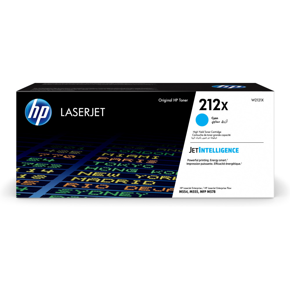 HP Cartuccia toner ciano originale LaserJet 212X ad alta capacità HP Cartuccia toner ciano originale LaserJet 212X ad alta capacità