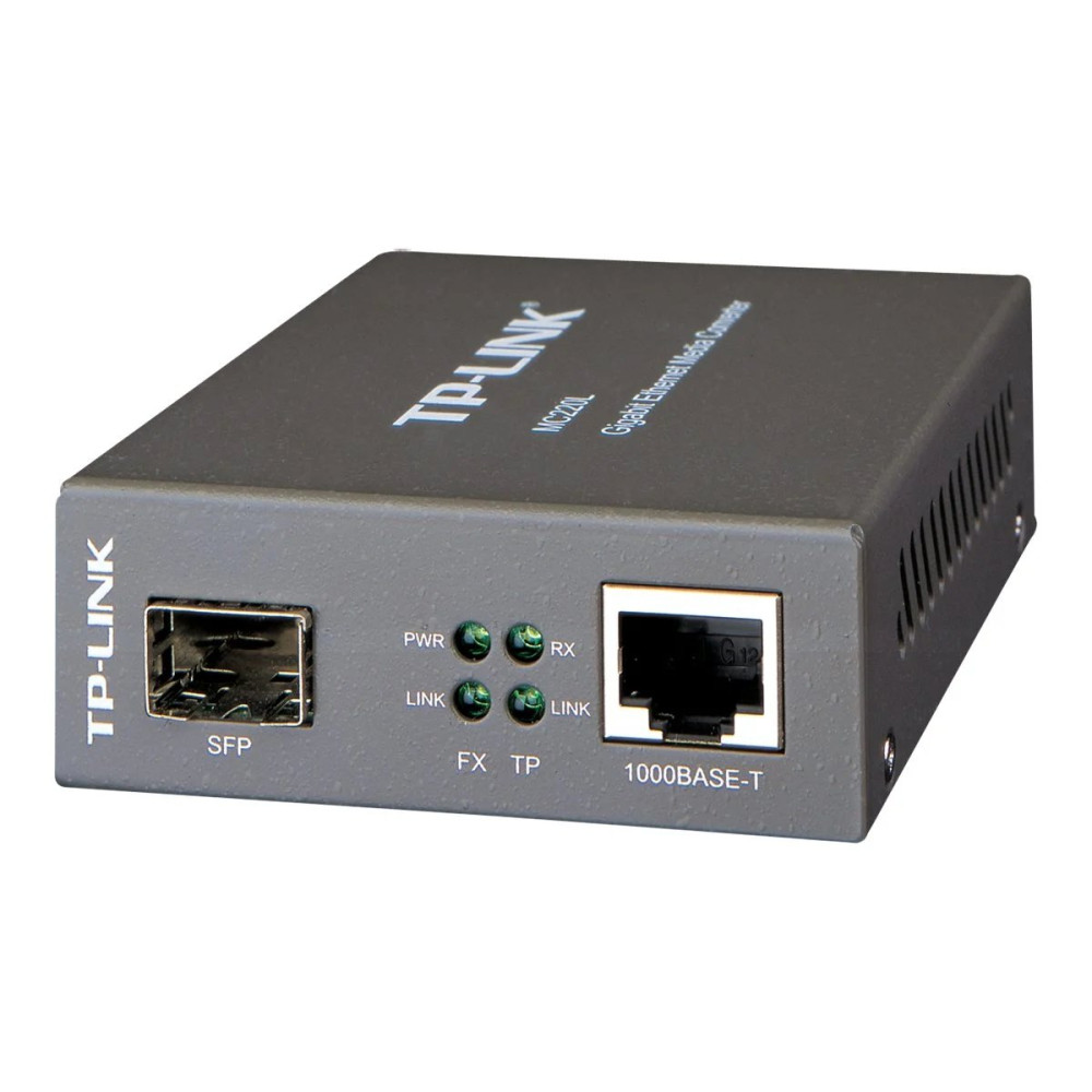 TP-LINK MC220L - Convertitore di media - GbE - 1000Base-LX, 1000Base-SX, 1000Base-LH - RJ-45 / SFP (mini-GBIC)