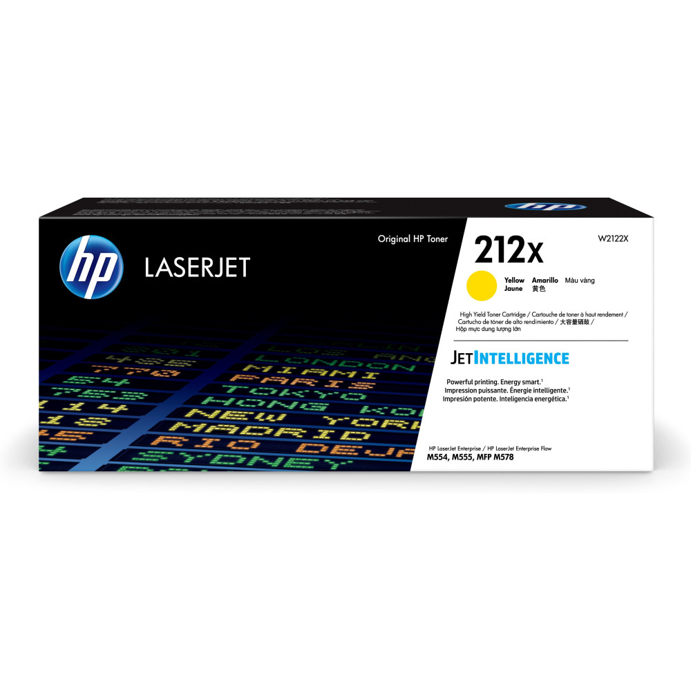 HP Cartuccia toner giallo originale LaserJet 212X ad alta capacità HP Cartuccia toner giallo originale LaserJet 212X ad alta capacità