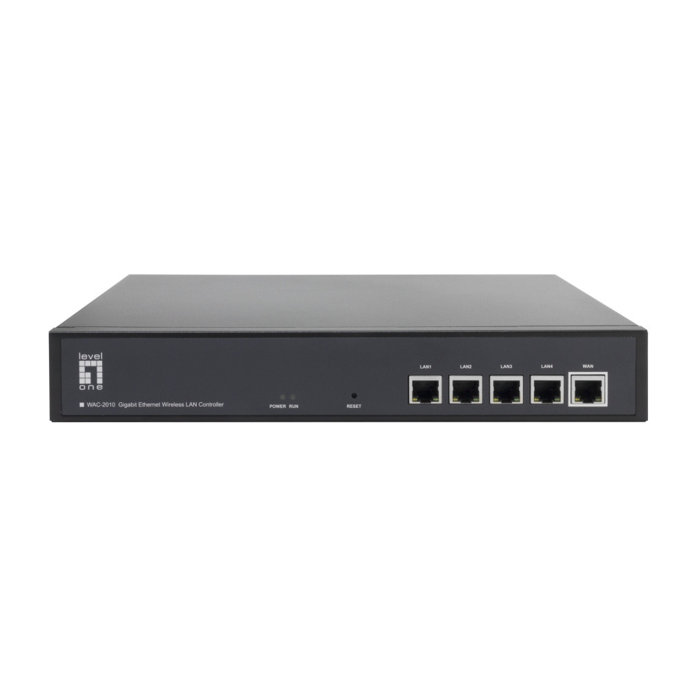 Controller WLAN Gigabit LevelOne per fino a 128 AP, Nero, Metallo, Attivit├á, Connessione, Potenza, 256 MB, 16 MB, 10, 100, 1000