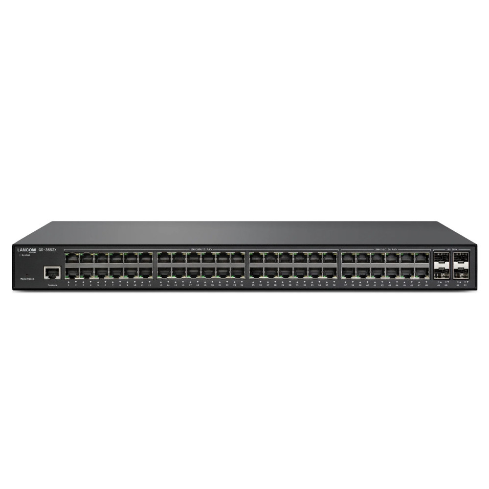 Lancom GS-3628XUP, L3, 2.5G Ethernet (100/1000/2500), Power over Ethernet (PoE), Montaggio in rack, Forma: 1U