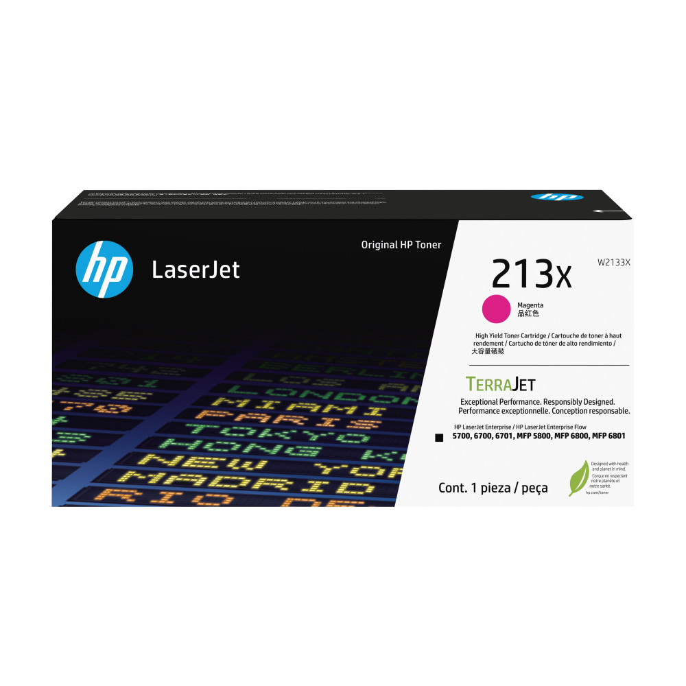 HP Cartuccia toner originale magenta ad alta capacità LaserJet 213X HP Cartuccia toner originale magenta ad alta capacità LaserJet 213X