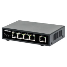 Intellinet Switch - 4 x 10/100/1000 (PoE+) + 1 x 10/100/1000 (Uplink)