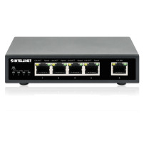 Intellinet Switch - 4 x 10/100/1000 (PoE+) + 1 x 10/100/1000 (Uplink)