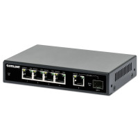 Intellinet Switch - 4 x 10/100/1000 (PoE+) + 1 x Combo Gigabit SFP/RJ-45 (Uplink)