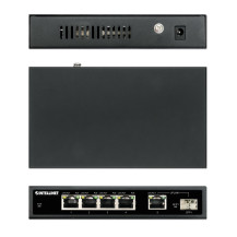 Intellinet Switch - 4 x 10/100/1000 (PoE+) + 1 x Combo Gigabit SFP/RJ-45 (Uplink)