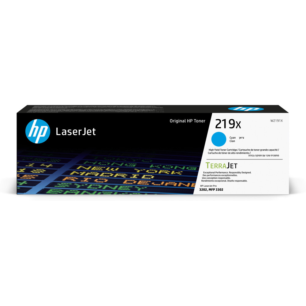 HP Cartuccia toner originale ad alta capacità LaserJet 219X ciano HP Cartuccia toner originale ad alta capacità LaserJet 219X ciano