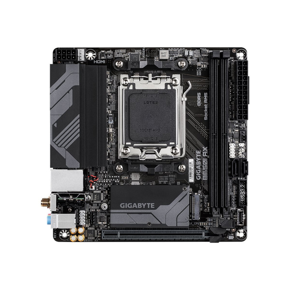 Gigabyte B650I AX - 1.0 - Scheda madre - Mini-ITX - Socket AM5 - Chipset AMD B650 - USB 3.2 Gen 1, USB-C 3.2 Gen 1, USB 3.2 Gen 