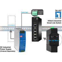 LevelOne Hilbert IGS-2105 - Switch - industriale, leggero - gestito - 4 x 10/100/1000 + 1 x 10/100/1000 (Uplink)