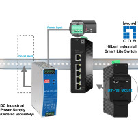 LevelOne Hilbert IGS-2105 - Switch - industriale, leggero - gestito - 4 x 10/100/1000 + 1 x 10/100/1000 (Uplink)
