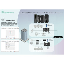 LevelOne Hilbert 6-Port Gigabit PoE Smart Lite Switch, 4 uscite PoE, 2 x Gigabit SFP, 802.3at/af PoE, gestito, L2, Gigabit Ether