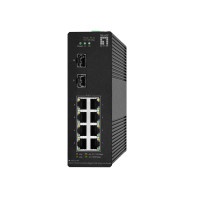 LevelOne Hilbert 10-Port Gigabit PoE Smart Lite Switch, 8 uscite PoE, 2 x Gigabit SFP, 802.3at/af PoE, gestito, L2, Gigabit Ethe