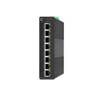 LevelOne Hilbert 8-Port Industrial Gigabit PoE Smart Lite Switch, 8 uscite PoE, 802.3at/af PoE, gestito, L2, Gigabit Ethernet (1