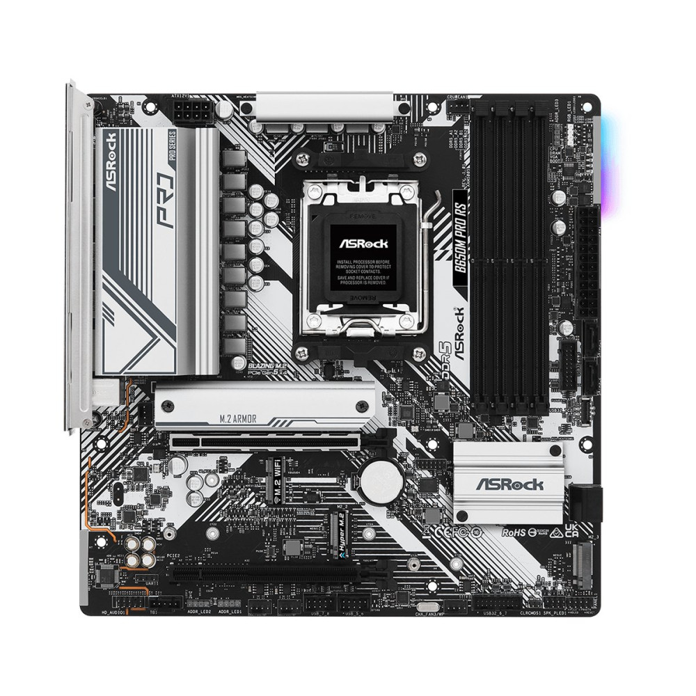 ASRock B650M PRO RS - Scheda madre - micro ATX - Socket AM5 - Chipset AMD B650 - USB-C 3.2 Gen2, USB-C 3.2 Gen 1, USB 3.2 Gen 2,