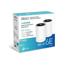 Sistema Mesh Wi-Fi 6E Tri-Banda TP-LINK AXE5400, Pacchetto da 2 unit├á, Bianco, Interno, Copertura massima di 510 m┬▓ - 40 ┬░C, 