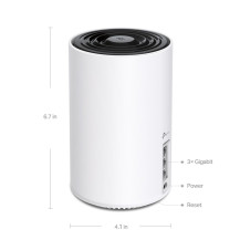 TP-LINK AXE5400 Tri-Band Mesh Wi-Fi 6E System, 3er Pack, Bianco, Interno, 670 m┬▓, Tri-Band (2,4 GHz/5 GHz/6 GHz), Wi-Fi 6E (802