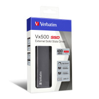 Verbatim Vx500 - SSD - 480 GB - esterno (trasportabile) - USB 3.1 Gen 2 (connettore USB-C)