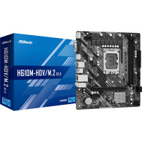 ASRock H610M-HDV/M.2 - 2.0 - Scheda madre - micro ATX - Sockel LGA1700 - Chipset H610 - USB 3.2 Gen 1 - LAN Gigabit - Grafica in