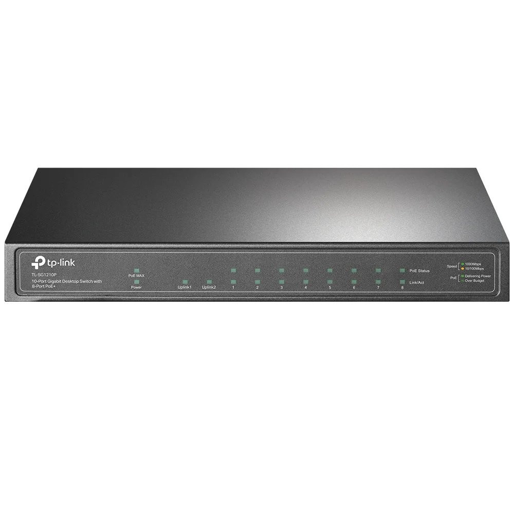 TP-LINK TL-SG1210P - Switch - senza gestione - 8 x 10/100/1000 (PoE+)