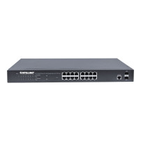 Intellinet 16-Port Gigabit Ethernet PoE+ Web-Managed Switch mit 2 SFP-Ports, IEEE 802.3at/af Power over Ethernet (PoE+/PoE)-konf