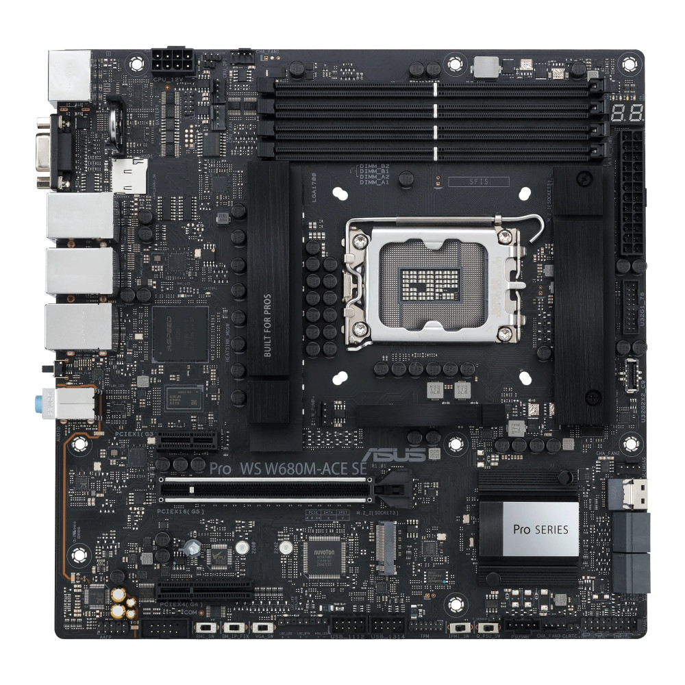 ASUS PRO WS W680M-ACE SE - Scheda madre - micro ATX - Sockel LGA1700 - W680 Chipsatz - USB-C 3.2 Gen 2x2, USB-C 3.2 Gen 2, USB 3