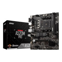 MSI A520M PRO - Scheda madre - micro ATX - Socket AM4 - Scheda Madre AMD A520 - USB 3.2 Gen 1 - LAN Gigabit - Grafica integrata 