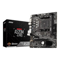MSI A520M-A PRO - Scheda madre - micro ATX - Socket AM4 - Scheda Madre AMD A520 - USB 3.2 Gen 1 - LAN Gigabit - Grafica integrat