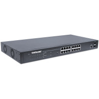 Intellinet 16-Port Gigabit Ethernet PoE+ Web-Managed Switch mit 2 SFP-Ports, IEEE 802.3at/af Power over Ethernet (PoE+/PoE)-konf