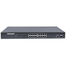 Intellinet 16-Port Gigabit Ethernet PoE+ Web-Managed Switch mit 2 SFP-Ports, IEEE 802.3at/af Power over Ethernet (PoE+/PoE)-konf