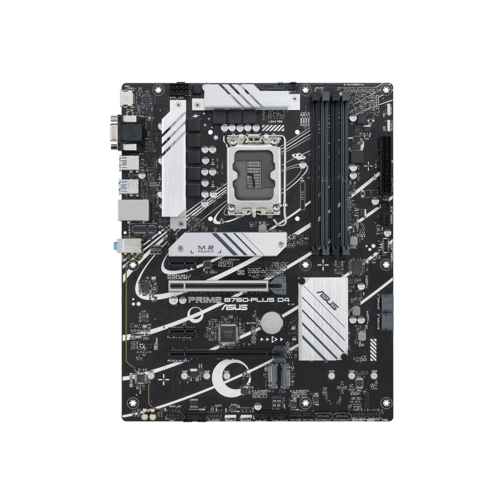 ASUS PRIME B760-PLUS D4 - Scheda madre - ATX - Sockel LGA1700 - Chipset B760 - USB-C 3.2 Gen 2x2, USB-C 3.2 Gen 1, USB 3.2 Gen 2