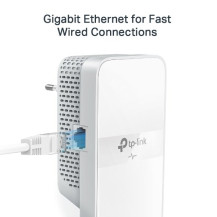 TP-LINK AC1200 AV1000 Gigabit WLAN Powerline Adapter Kit con presa elettrica, 1000 Mbit/s, IEEE 1901, IEEE 802.3, IEEE 802.3ab, 