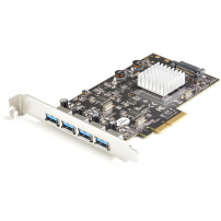 StarTech.com Startech 4-Port USB PCIe Adapter - Carta di estensione PCI Express USB 3.1/3.2 Gen 2 Tipo-A a 10 Gbit/s con 2 contr