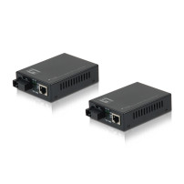 LevelOne FVT-2202 - Convertitore di media - LAN 100Mb - 10Base-T, 100Base-FX, 100Base-TX - RJ-45 / SC Monomodo - fino a 20 km - 