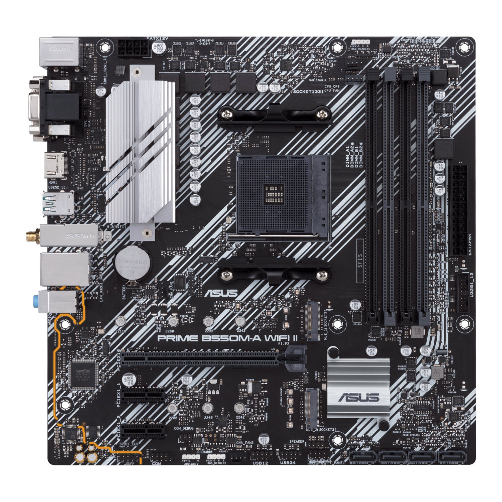 ASUS PRIME B550M-A WIFI II - Scheda madre - micro ATX - Socket AM4 - Scheda madre AMD B550 - USB 3.2 Gen 1, USB 3.2 Gen 2 - LAN 