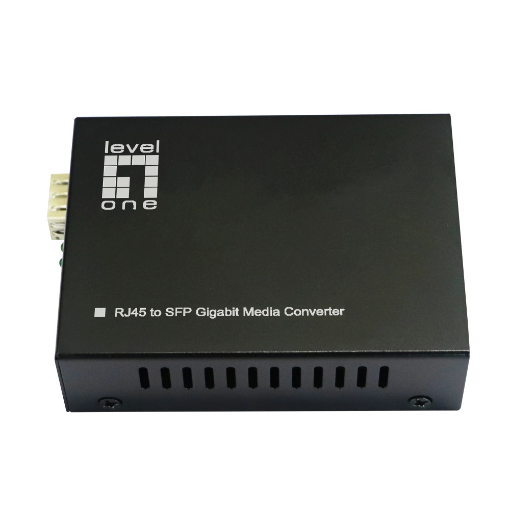 LevelOne RJ45 a SFP-Gigabit-Medienkonverter, 802.3bt 60W PoE PSE, 1000 Mbit/s, IEEE 802.3, IEEE 802.3ab, IEEE 802.3af, IEEE 802.