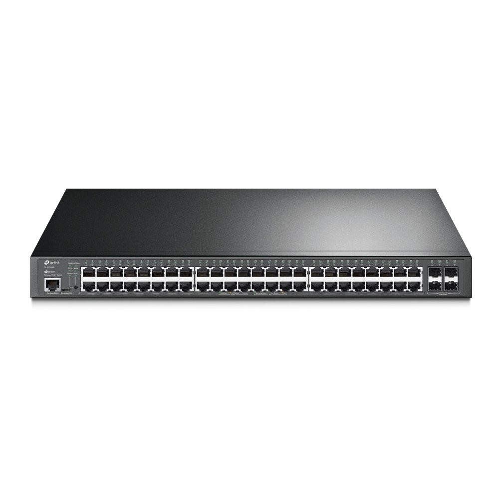 TP-LINK JetStream 52-porto Switch Gigabit L2+ Gestito con 48 porti PoE+, Gestito, L2/L3, Ethernet Gigabit (10/100/1000), Power o