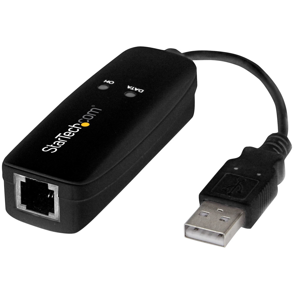 StarTech.com USB 2.0 Faxmodem - 56K Externes DialUp V.92 Modem/Dongle/Adapter - Computer/Laptop Faxmodem - USB a jack telefonico