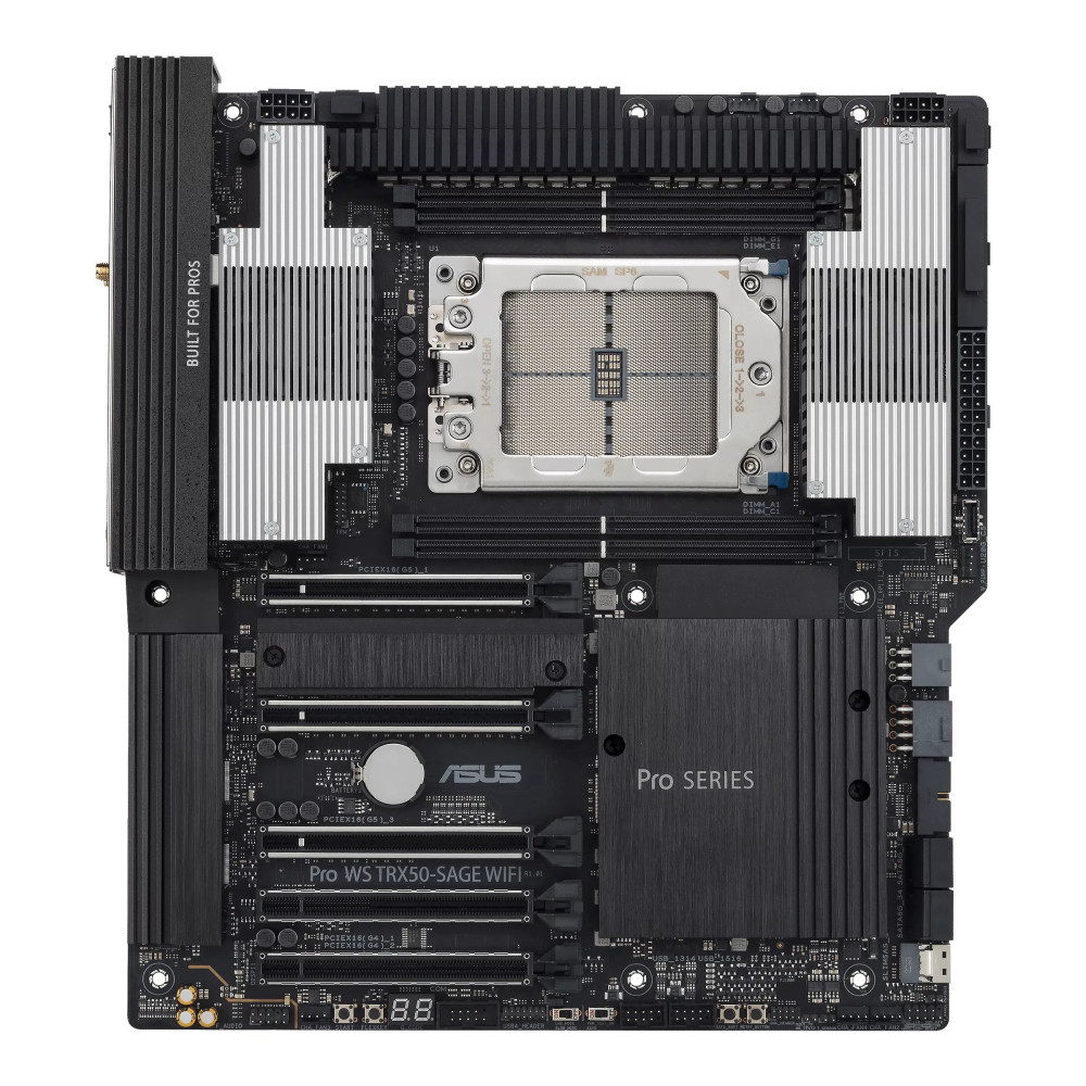 ASUS PRO WS TRX50-SAGE WIFI - Scheda madre - CSI CEB - Socket sTR5 - Chips AMD TRX50 - USB 3.2 Gen 1, USB 3.2 Gen 2, USB-C 3.2 G