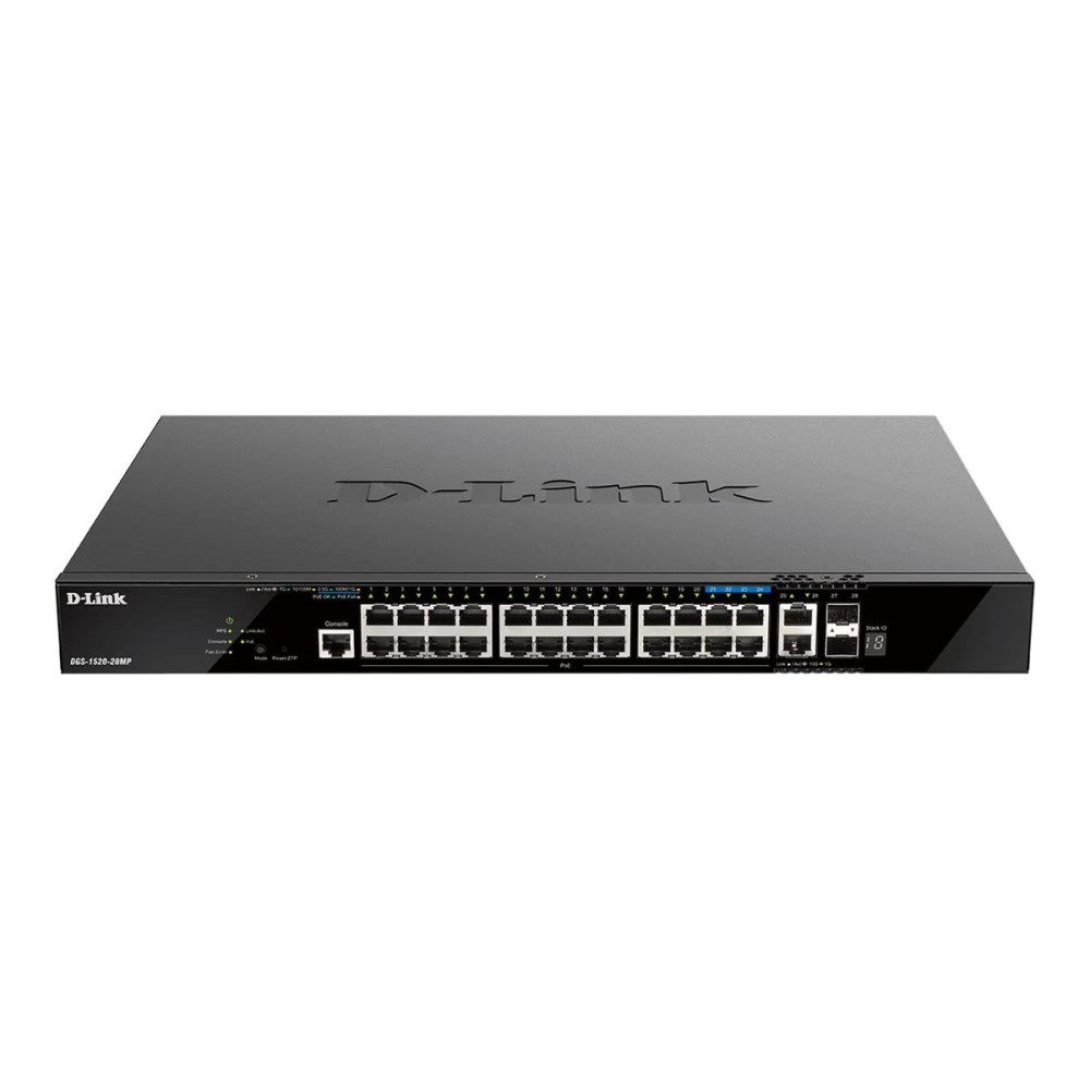 D-Link DGS 1520-28MP - Switch - L3 - Intelligente - 20 x 10/100/1000 (PoE+)