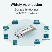 TP-LINK TL-SM321B-2 V1 - Modulo trasmettitore SFP (Mini-GBIC) - GbE - 1000Base-BX - LC/UPC monomodo - fino a 2 km - 1310 (TX)