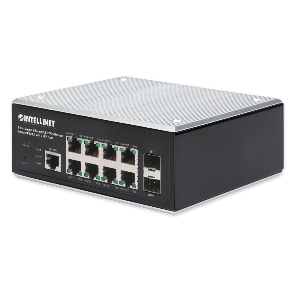 Intellinet Switch - industriali - L2+ - gestito - 8 x 10/100/1000 (PoE+)