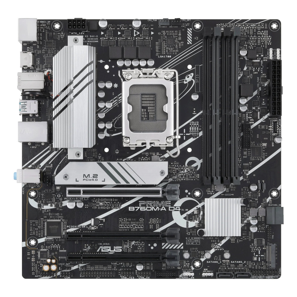 ASUS PRIME B760M-A D4-CSM - Scheda madre - micro ATX - Sockel LGA1700 - Chipset B760 - USB-C 3.2 Gen 1, USB 3.2 Gen 2, USB 3.2 G